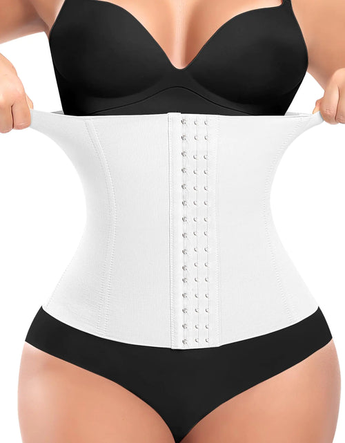 Load image into Gallery viewer, Werena Waist Trainer for Women Corset Shapewear Tummy Control Slimming Body Shaper Girdle Waist Cincher Postpartum Belly Band(B# White(Height: 11") X-Small)
