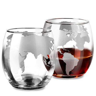 Whiskey Glass for Men Whiskey Globe Glass for Liquor Bourbon Vodka Cocktails Scotch liquor Glass for Men Fathers Day Anniversary Unique Gifts - 310ml Gifts for Men 2 pcs