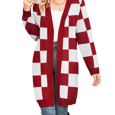 Alsol Lamesa Womens Long Sleeve Cute Cardigan Sweaters V Neck Open Front Ribbed Knit Valentines Sweaters Coat