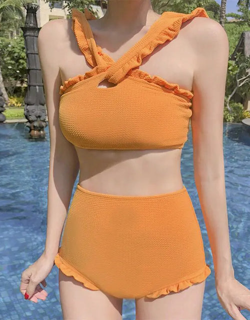 Load image into Gallery viewer, Korean Style High Waist Bikini Swimwear for Women
