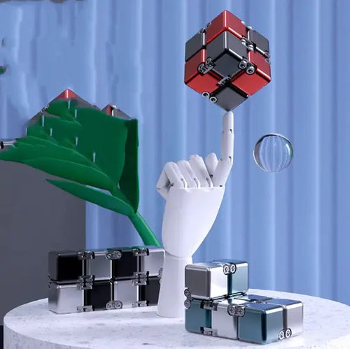 Load image into Gallery viewer, Metal Infinity Cube Stress Relief Toy
