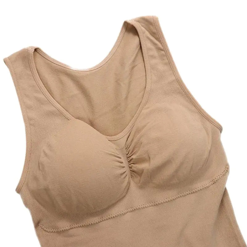 Camiseta de tirantes moldeadora para mujer con relleno