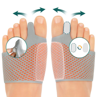 TENICORE Bunion Corrector Adjustable Toe Separator for Big Toe Expanded Inner Soft Bunion Pads Bunion Socks to Wear with Shoes Womens 10-11 Mens 8-10 1 Pair XL Size
