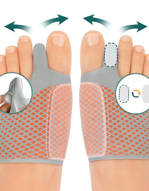 Load image into Gallery viewer, TENICORE Bunion Corrector Adjustable Toe Separator for Big Toe Expanded Inner Soft Bunion Pads Bunion Socks to Wear with Shoes Womens 10-11 Mens 8-10 1 Pair XL Size
