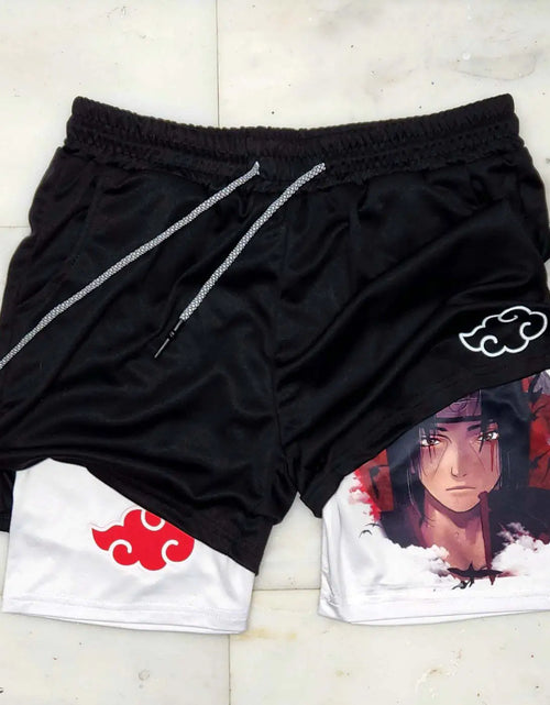 Load image into Gallery viewer, 2023 Summer Men&#39;s Double Layer Anime Print Shorts
