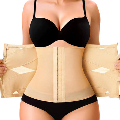 LODAY Waist Trainer Corset for Women Shapewear Tummy Control Waist Cincher Faja Body Shaper Girdle(BeigeX-Large)
