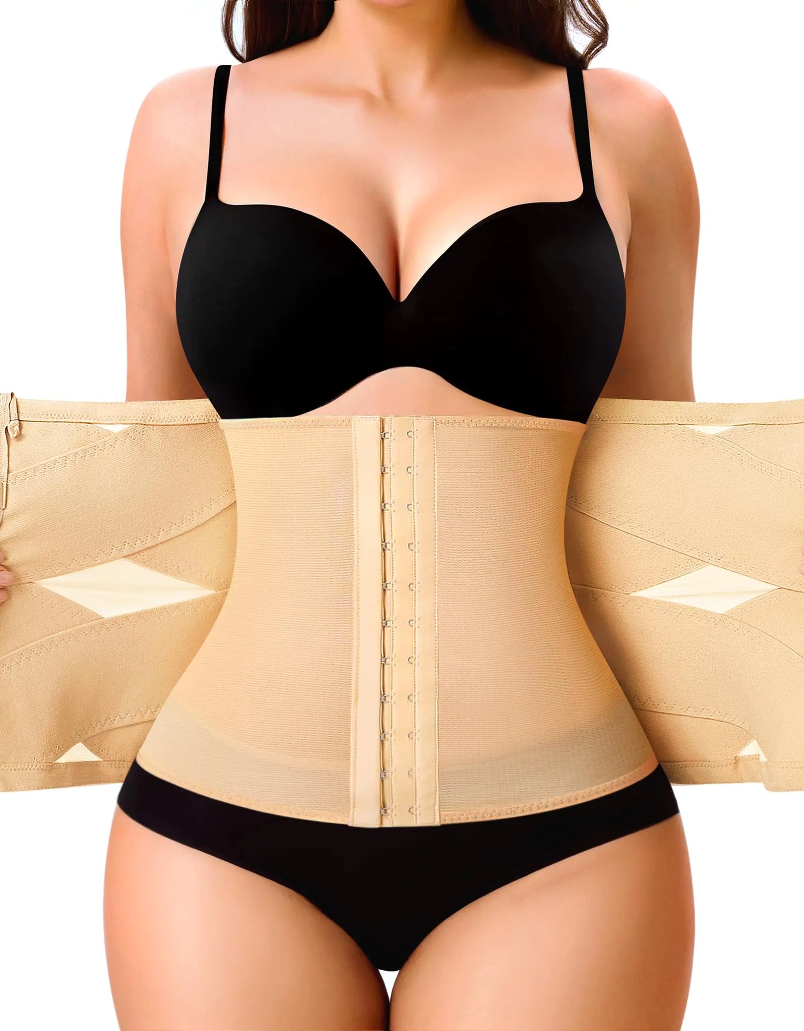 LODAY Waist Trainer Corset for Women Shapewear Tummy Control Waist Cincher Faja Body Shaper Girdle(BeigeX-Large)