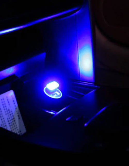Cargar imagen en el visor de la galería, 3x Mini Luz LED Azul USB Interior de Coche Lámpara de Ambiente Neón Accesorios
