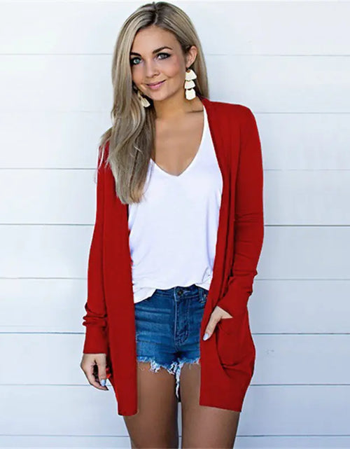 Load image into Gallery viewer, Cardigan Jackets with Pockets
