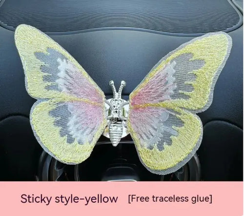 Load image into Gallery viewer, Moving Embroidery Butterfly Car Accessories
