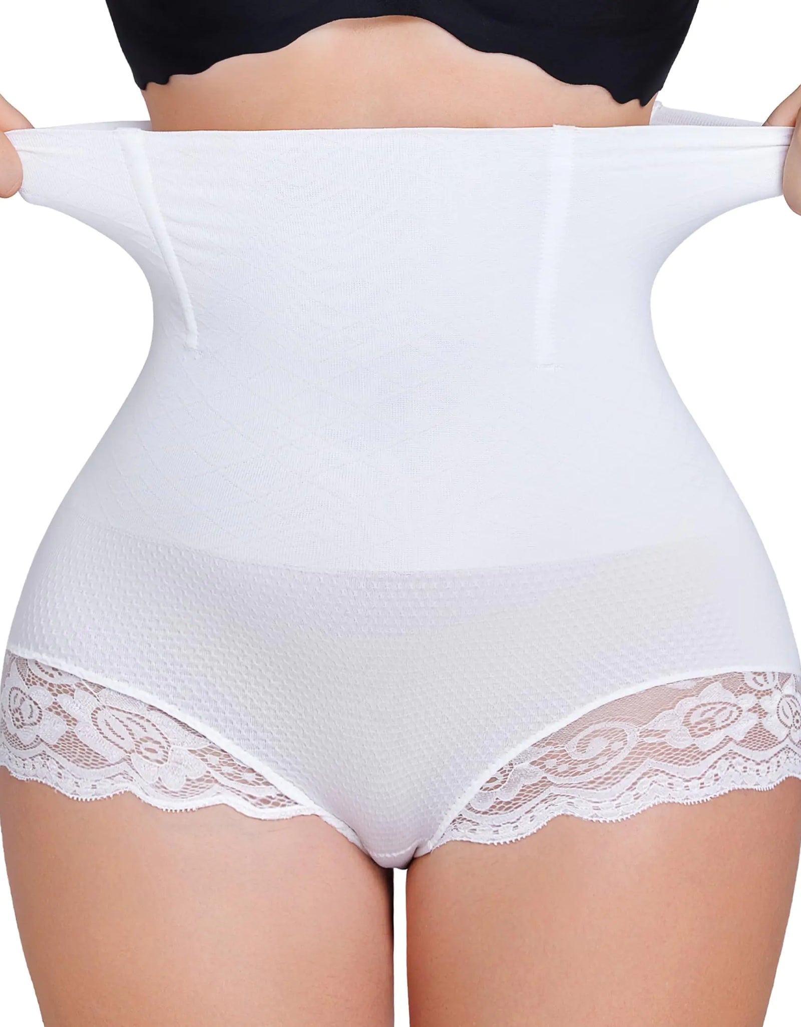 Gotoly Shapewear Tummy Control High Waist Girdles For Women Body Shaper Seamless Butt Lifting Shapewear(WhiteLarge)