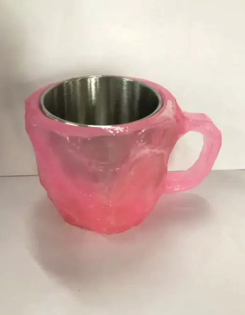 Charger l'image dans la visionneuse de galerie, Tasses à café en résine 400 ml avec poignées en forme de cristal minéral, élégantes tasses imitation cristal minéral pour la maison, le bureau, cadeau de Noël, gadgets de cuisine
