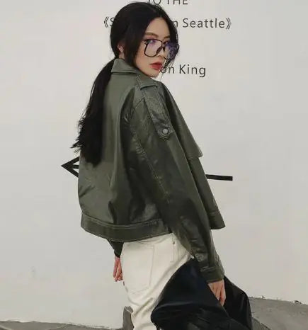 Load image into Gallery viewer, Oversized Leather Jacket
