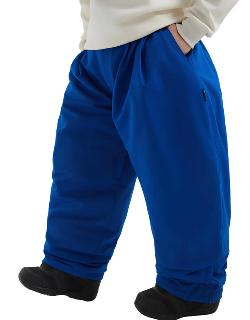 Load image into Gallery viewer, BUMDEEP Womens and Mens Ski Pants Winter Waterproof Baggy Pants Outdoor Cargo Snowboard Pants（BlueMedium）
