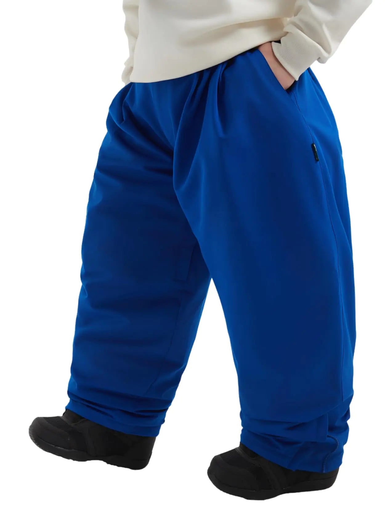 BUMDEEP Womens and Mens Ski Pants Winter Waterproof Baggy Pants Outdoor Cargo Snowboard Pants（BlueMedium）