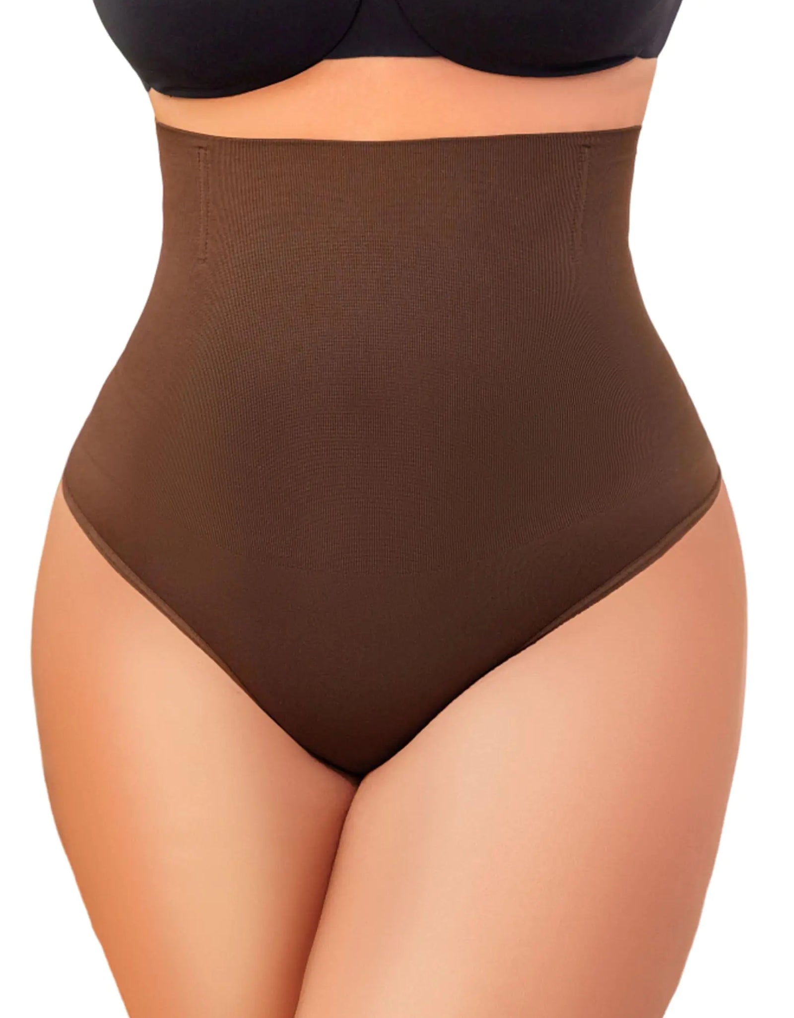 Avidlove Culotte Gainante Femme Taille Haute Amincissante String Gaine Ventre Plat Invisible Lingerie Sculptante (MarronXXL)