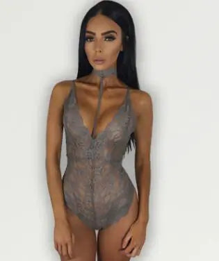 Lace Women's Lingerie with Floral Cutouts