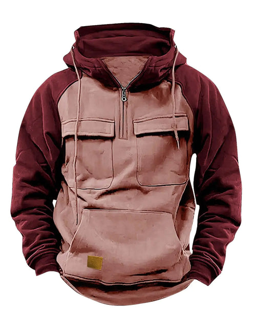 Load image into Gallery viewer, black deals today Cargo Pullover Hoodies Full Zip Wool Sweaters Full Zip Wool Sweaters zip up hoodie men mens zip up hoodie Mens Quarter Button Pullover today of the day
