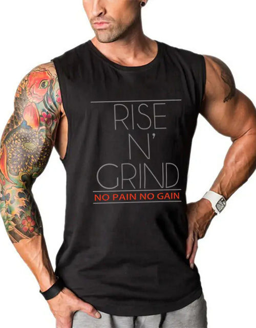 Load image into Gallery viewer, Men&#39;s Summer Cotton Sleeveless Gym Tank Top
