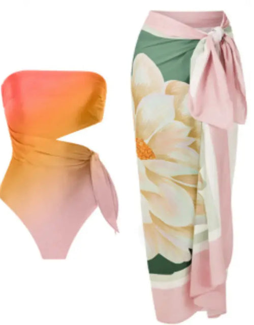 Load image into Gallery viewer, 2024 Vintage Floral Print Women&#39;s Swimwear Set
