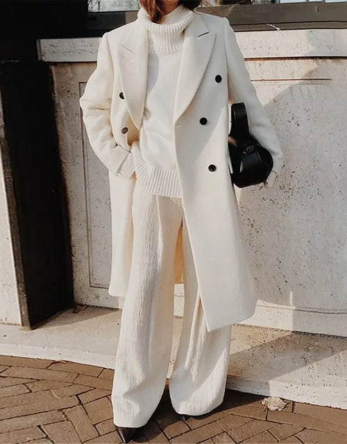 Load image into Gallery viewer, Women&#39;s Long Sleeve Woolen Jacket
