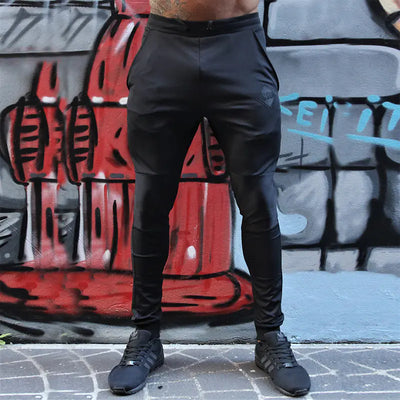 Sporty Tapered Fitness Pants for Active Wear
