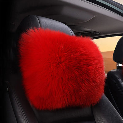 SPANICE Car Headrest Pillow Interior Head Neck Cushion Auto Protector Neck Rest Pillows Car Decor Accessories (Red)