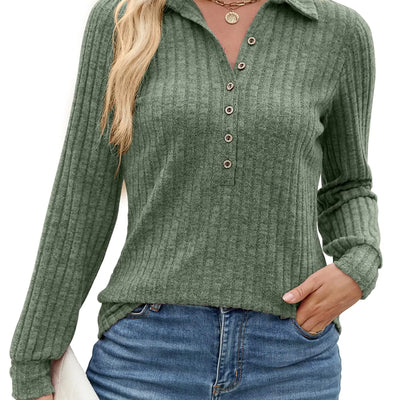 IHOT Womens Chrismas Tops Dressy Casual Long Sleeve Green Sweaters Soft Shirts Blouses for Work Green L