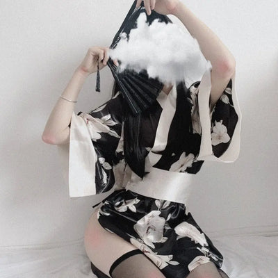 Conjunto de lencería estilo kimono japonés para juego de rol
