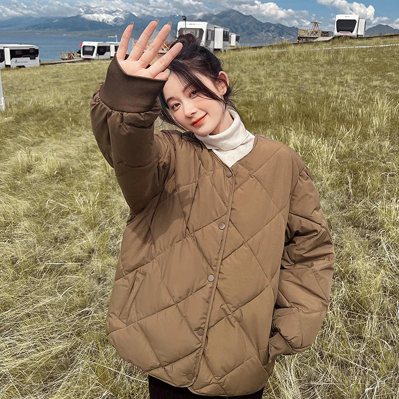 Lightweight Rhombus Down Jacket