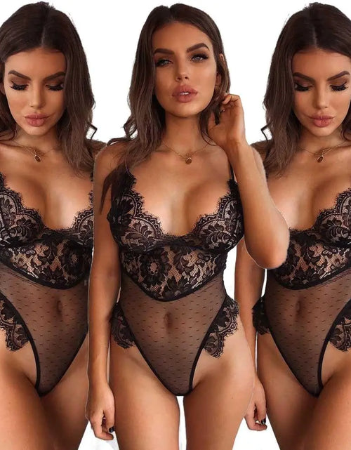 Load image into Gallery viewer, Lingerie, Mesh Underwear, Bodysuit Sleepwear
