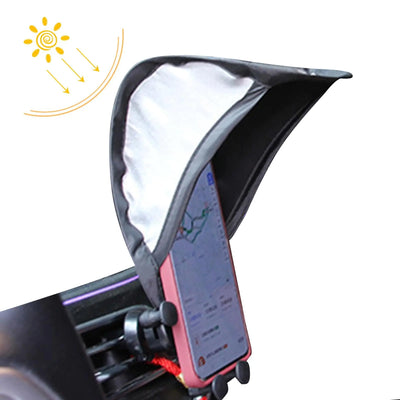 Parasol para teléfono celular | Parasol para teléfono móvil | Bloqueador solar para teléfono celular Soporte para teléfono móvil con parasol con bloqueo de reflejos para motocicleta