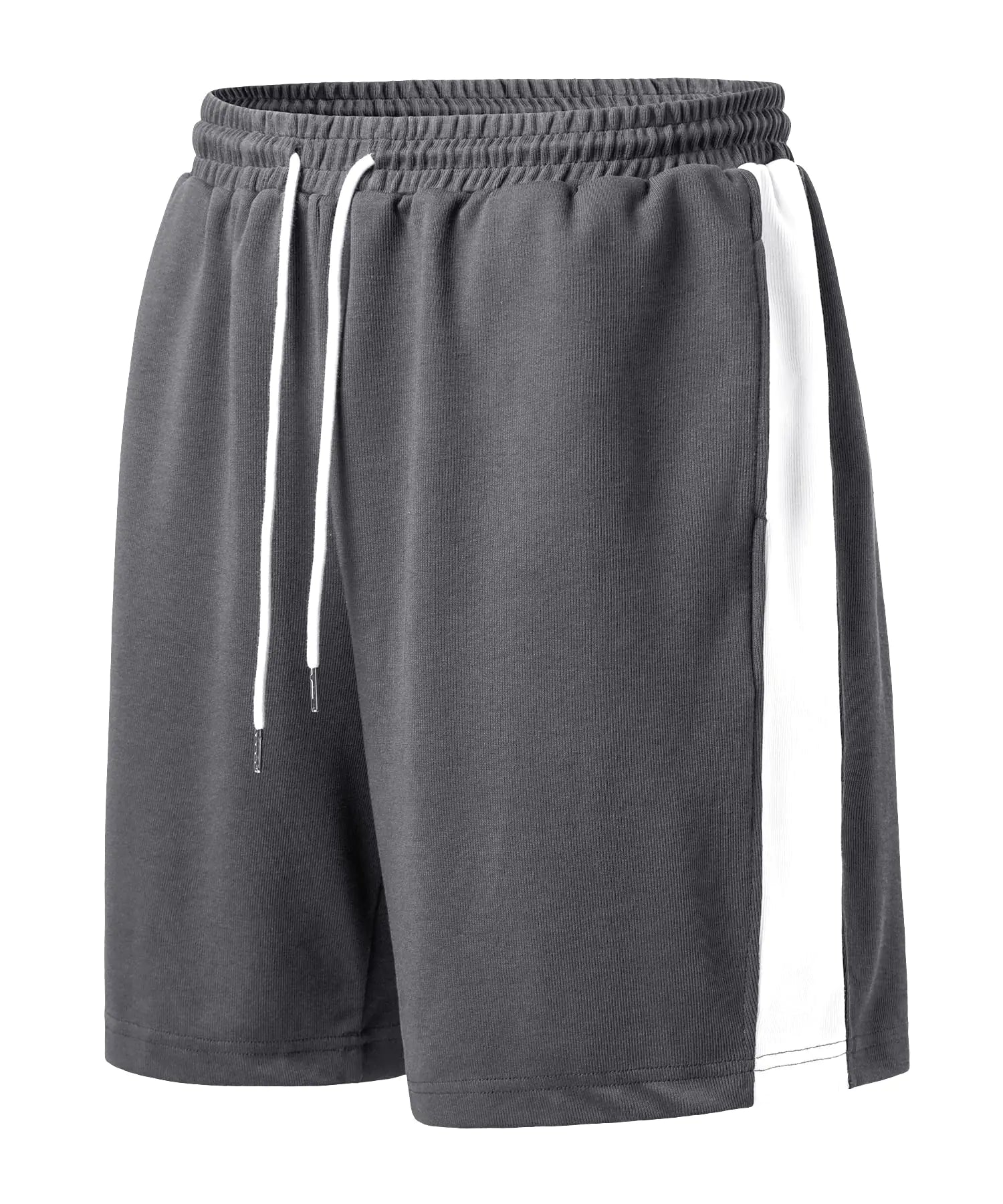 Herothorn Mens 9 Inch Athletic Shorts Workout Shorts with Deep Pockets for Running Sport Hiking Gym Jogging Daily Wear Dark Grey