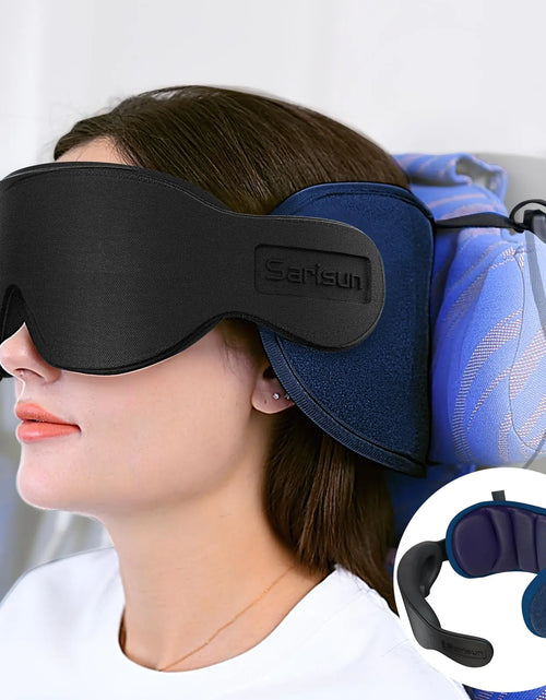 Load image into Gallery viewer, SARISUN Travel Pillows for Airplanes Neck Pillow with Eye Mask for Sleeping Long Flights Travel Pillow for Car Road Trip Car Headrest FSA HSA Eligible Approved Travel Accessories Purple
