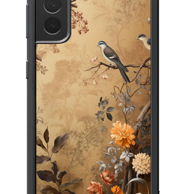Jeuloth for Samsung Galaxy S23 Plus Phone Case - Vintage Flowers and Birds Designed Phone Cases - TPU Phone Cases - Drop Protection