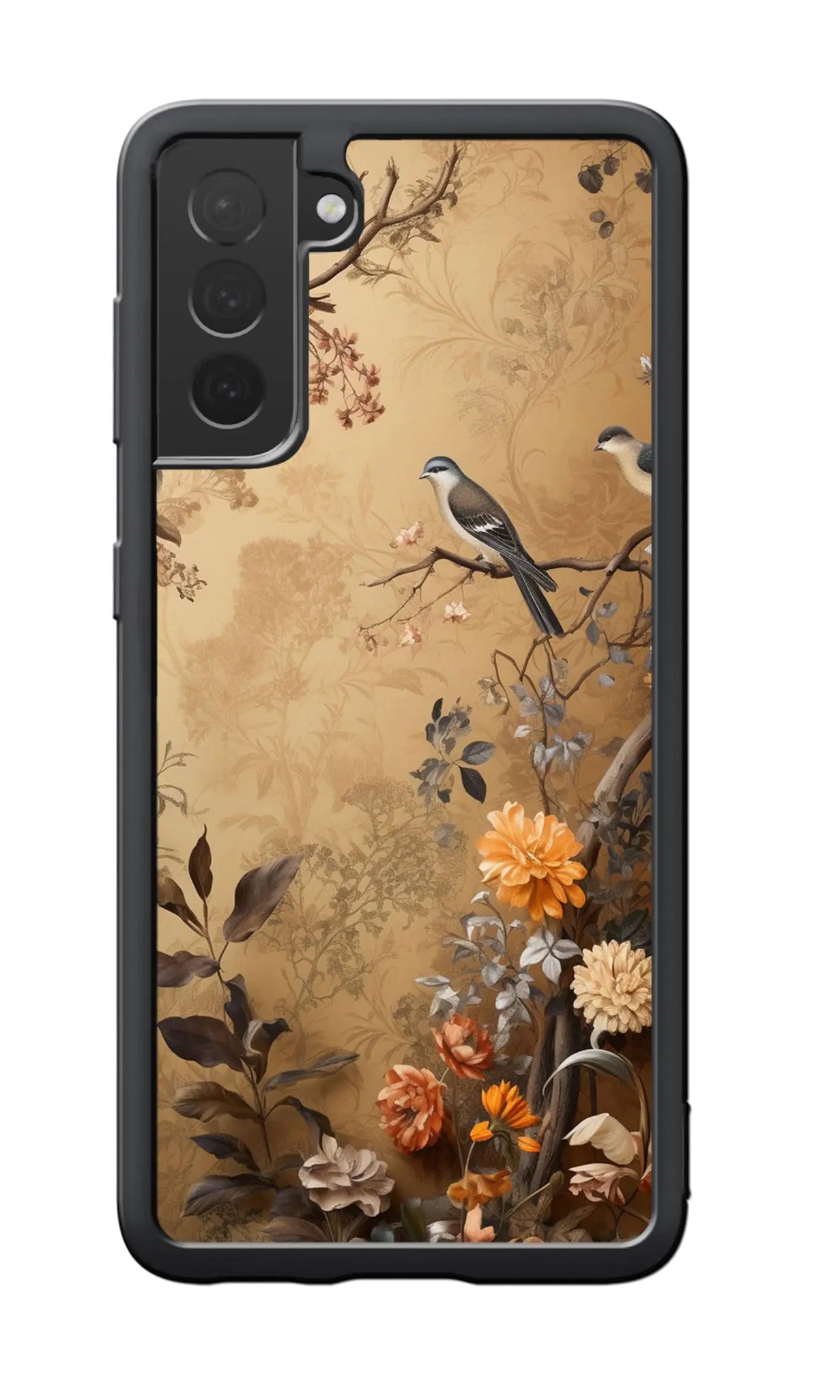Jeuloth for Samsung Galaxy S23 Plus Phone Case - Vintage Flowers and Birds Designed Phone Cases - TPU Phone Cases - Drop Protection
