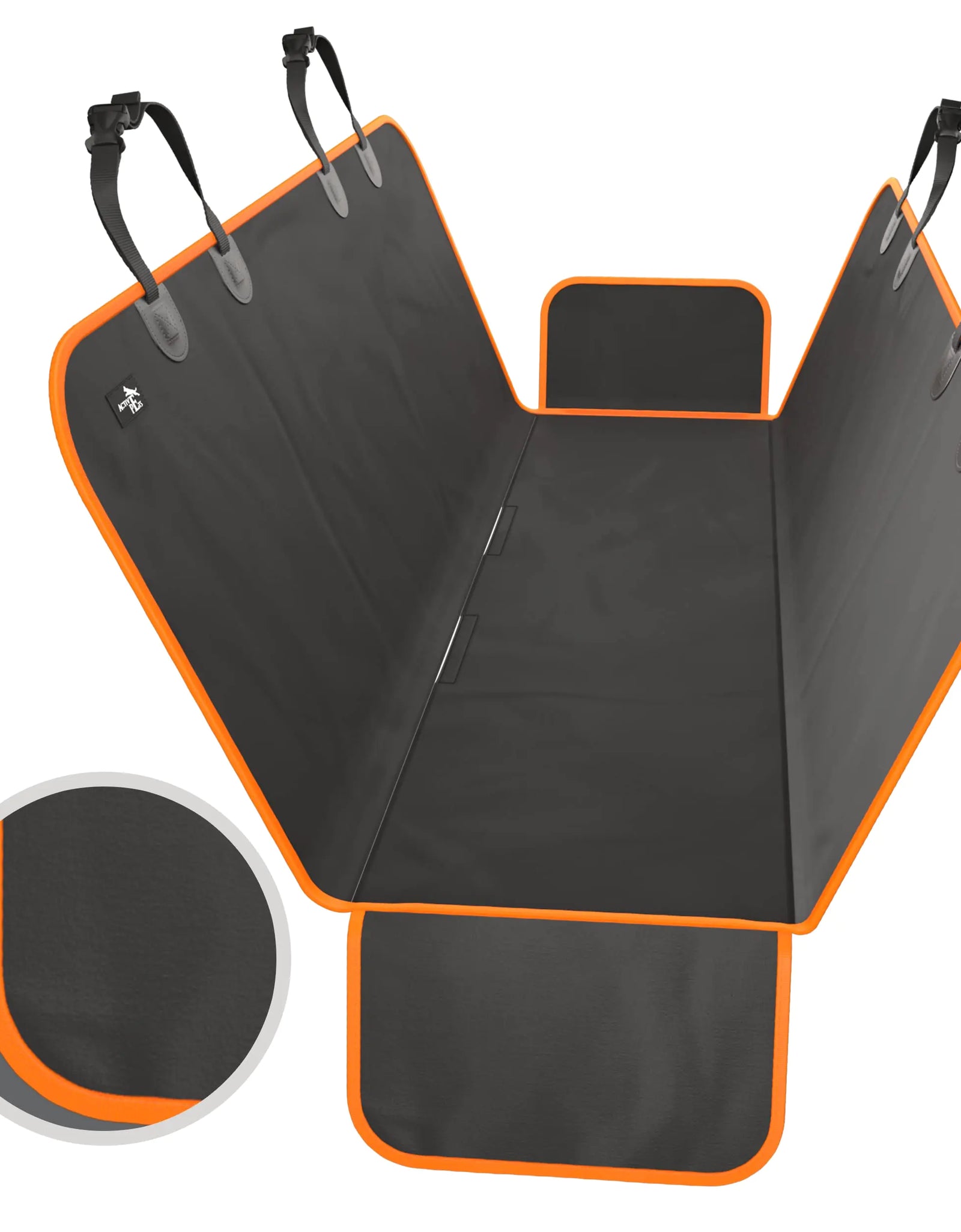 Active Pets Dog Car Seat Cover Car Seat Protector- Dog Seat Cover for Back Seat of SUVs Trucks Cars - Waterproof & Convertible Dog Hammock for Car Backseat - Dog Travel Accessories- Orange