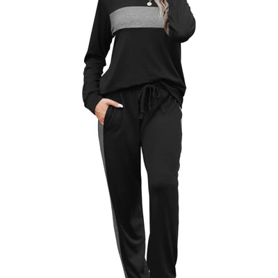 HOTOUCH Sweatsuit for Women 2 Piece Outfits for Womens Crewneck Sweatshirts Pullover