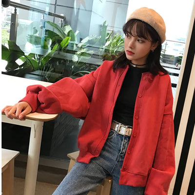 Lantern Sleeve Cardigan Jacket