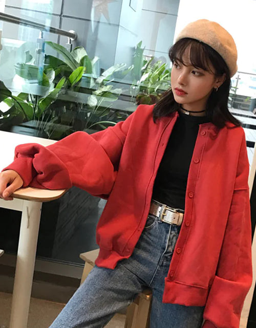 Load image into Gallery viewer, Lantern Sleeve Cardigan Jacket
