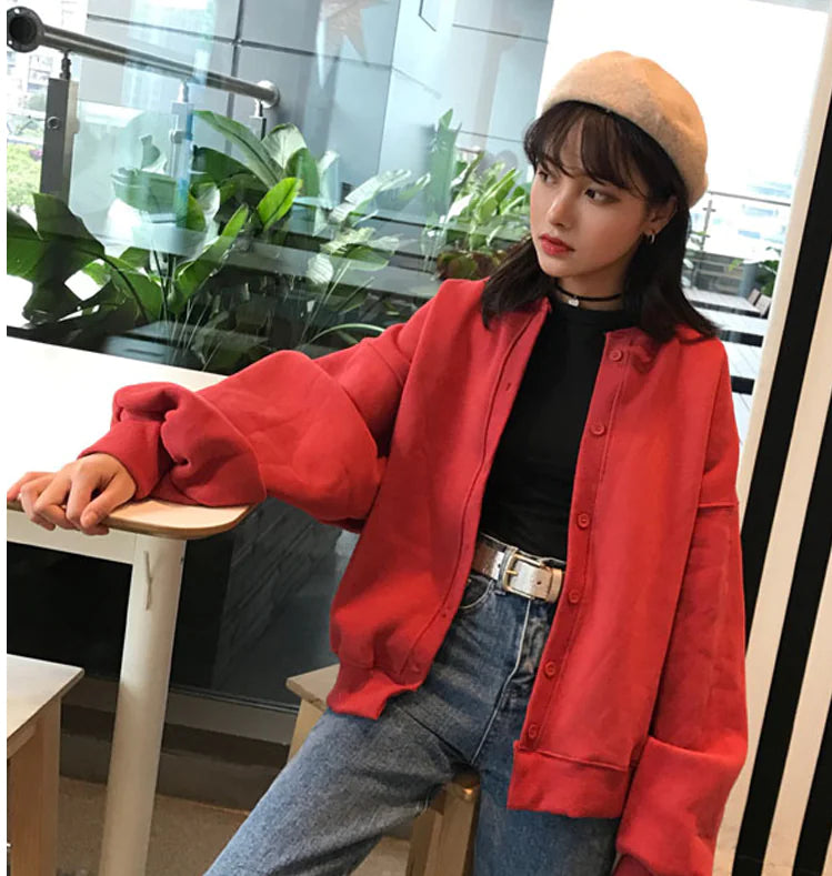 Lantern Sleeve Cardigan Jacket