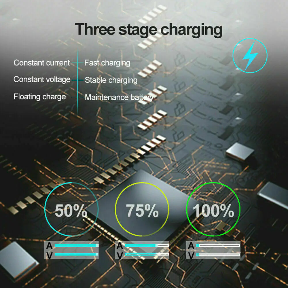 Cargador automático e inteligente de batería de 1500 mAh de 12 V portátil para coche, mantenedor de carga lenta