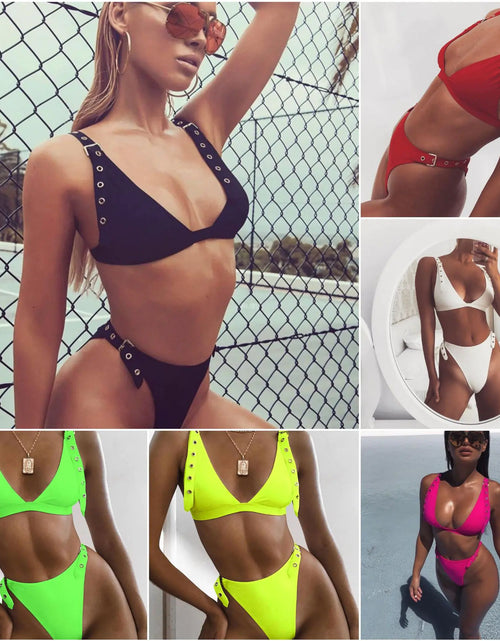 Load image into Gallery viewer, Women&#39;s Adjustable Bikini Swimwear Set
