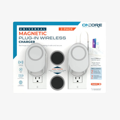 Cargador Inalámbrico Magnético - Estación de Carga Inalámbrica con Carga Rápida - Almohadilla Universal para Cargador de Teléfono para Qi Habilitado Compatible con iPhone 11 12 13 Pro y Max Apple (Paquete de 2 Blanco)
