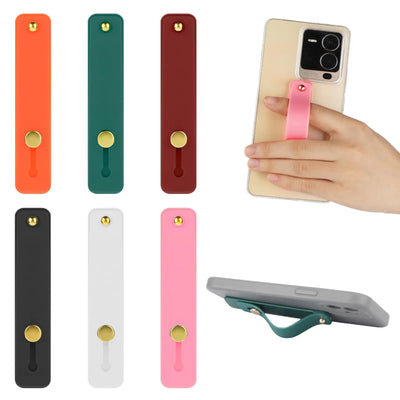 Soporte de dedo para teléfono DIVINA VITAE, 6 unidades, bucles para la parte trasera del teléfono, soporte telescópico para correa de teléfono, colores surtidos, agarre de silicona para la mayoría de teléfonos móviles y fundas de teléfono.
