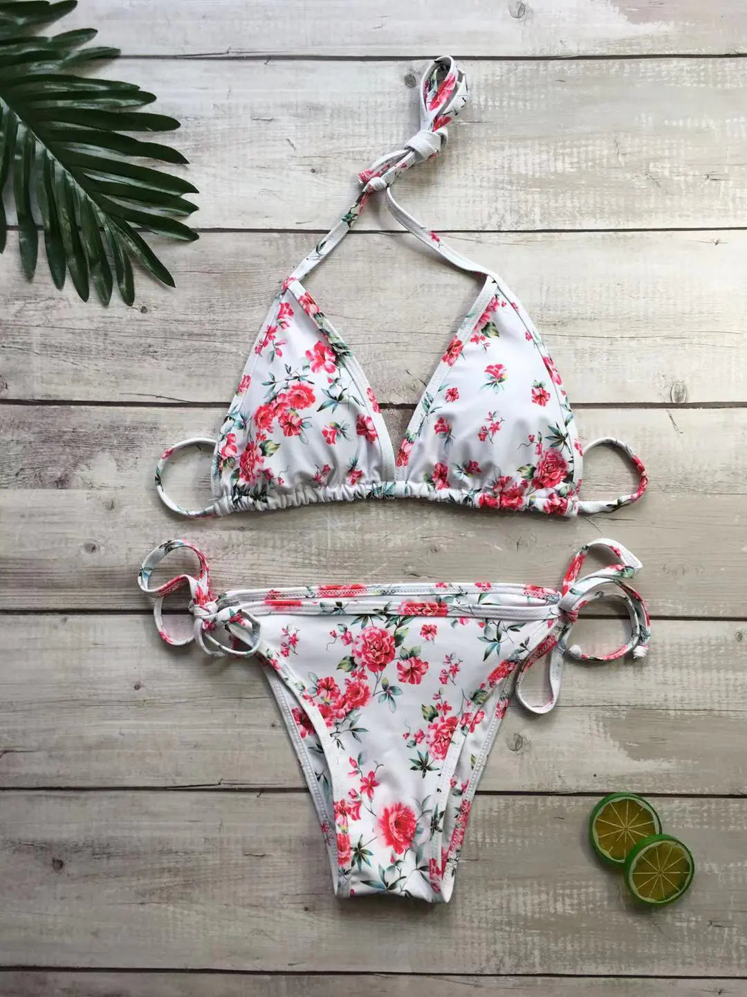 2019 New Women's Triangle Print Bikini Swimwear