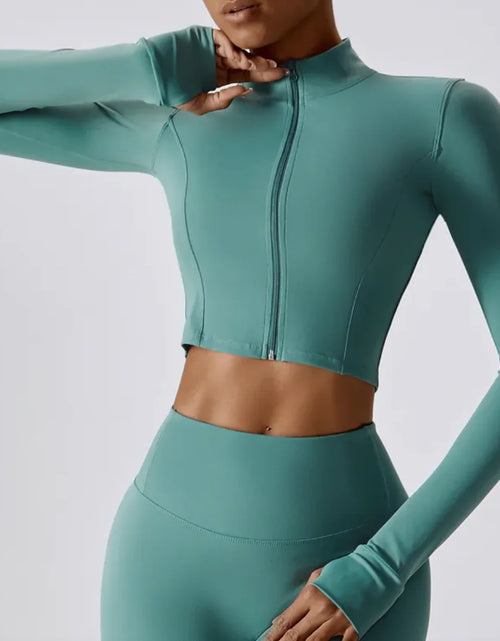 Load image into Gallery viewer, Zippered Women&#39;s Outdoor Running Jacket
