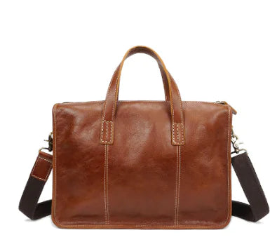 Vintage Leather Messenger Bag for Men