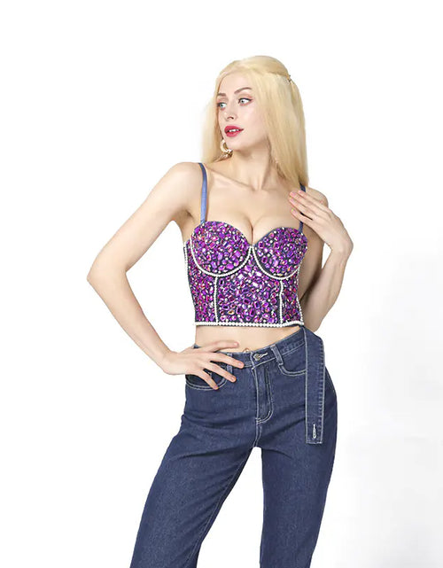 Load image into Gallery viewer, Handmade Diamond Bras and Corset Lingerie for Women
