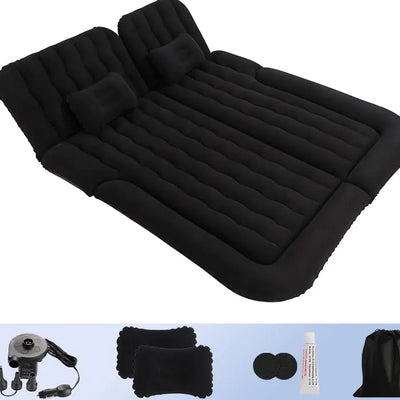 D LIAN DONG Car Air Mattress SUV Inflatable Car Air Mattress Back Seat PVC Camping Bed Sleeping Pad Car Camping Air Mattress Black with 2 Pillow & 1 Charger Black 68.8"× 51.1" × 5.11"